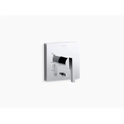 Image pour K-T99762-4 Honesty® valve trim with push-button diverter and lever handle for Rite-Temp(R) pressure-balancing valve, requires valve