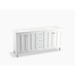 k-99525-lg damask® 72" bathroom vanity cabinet with furniture legs, 4 doors and 3 drawers