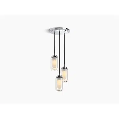 Imagem para K-22655-PE03 Artifacts® Three-light pendant}