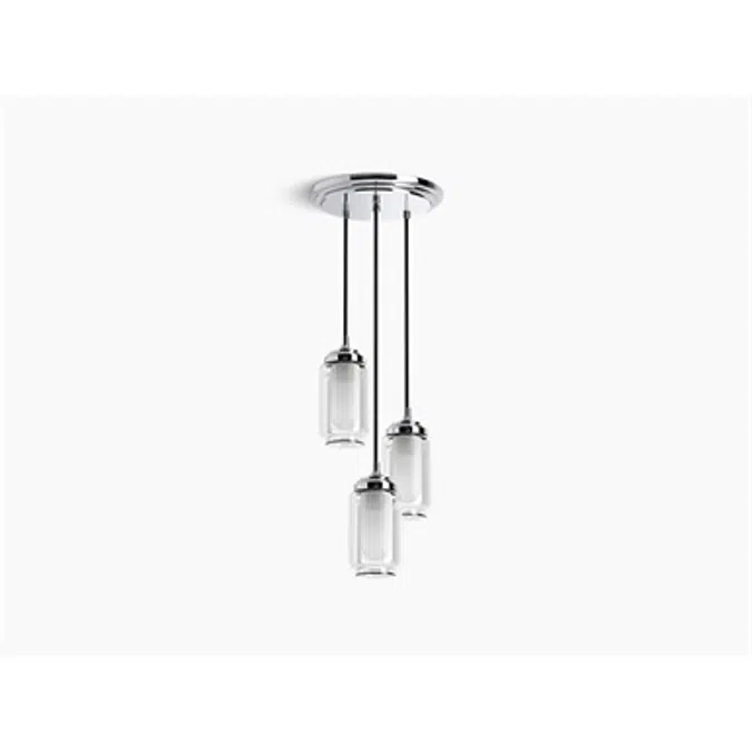 K-22655-PE03 Artifacts® Three-light pendant