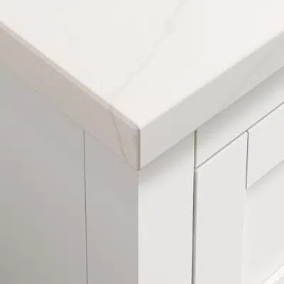 Hadron™ 60" bathroom vanity cabinet with sinks and quartz top için görüntü