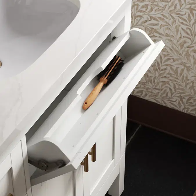 Hadron™ 60" bathroom vanity cabinet with sinks and quartz top