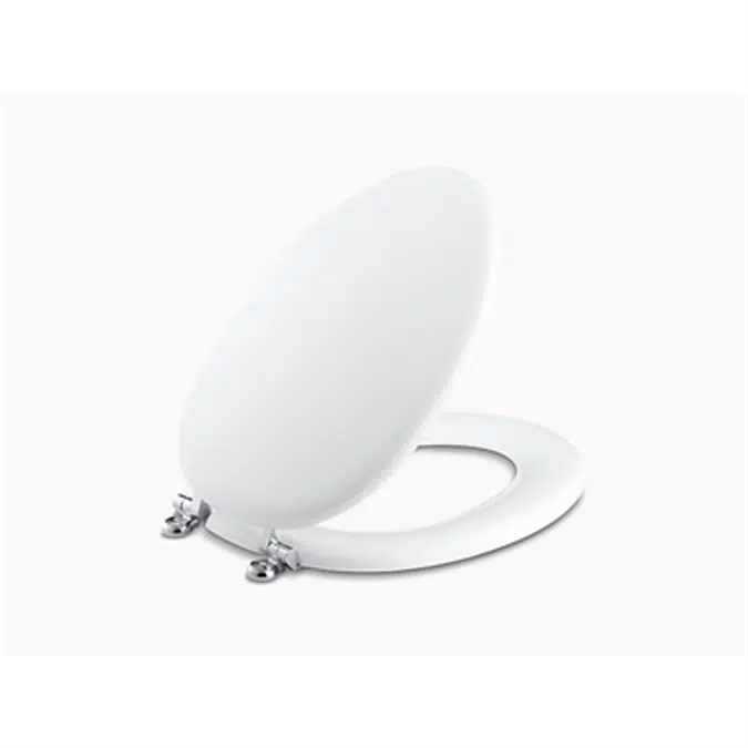 K-4701-CP Kathryn® elongated toilet seat with Polished Chrome hinges