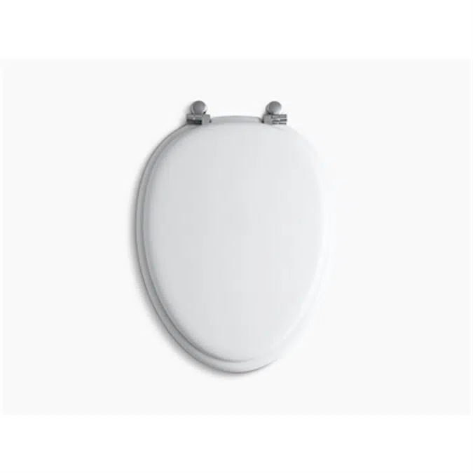 K-4701-CP Kathryn® elongated toilet seat with Polished Chrome hinges