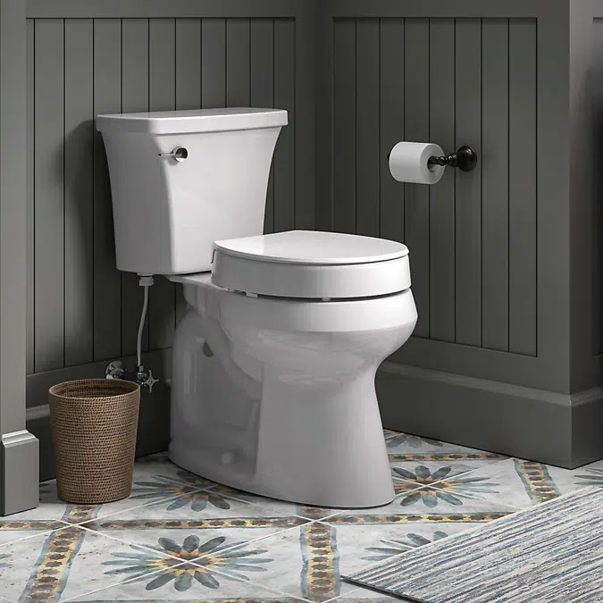 Hyten™ Elevated Quiet-Close™ round-front toilet seat