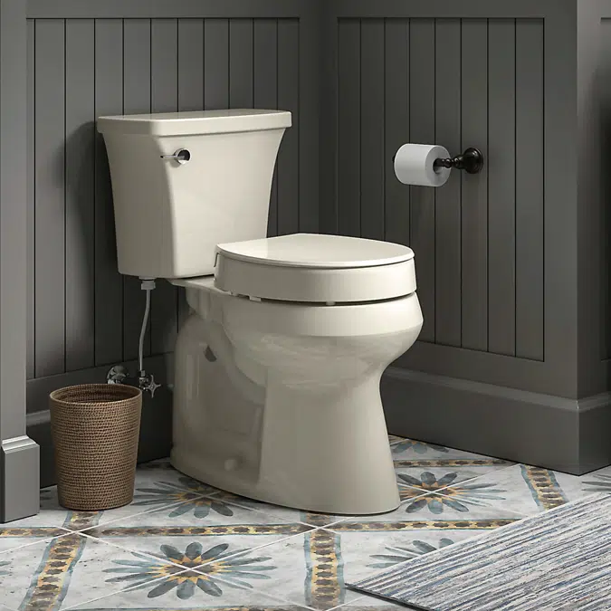 Hyten™ Elevated Quiet-Close™ round-front toilet seat