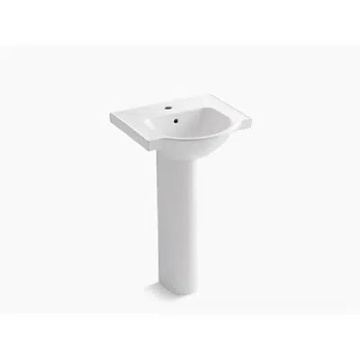 K-5265-1 Veer® 21" pedestal bathroom sink with single faucet hole图像