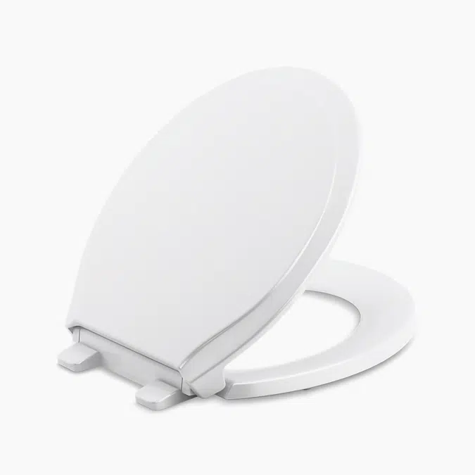 Retmore™ Quiet-Close™ round-front toilet seat with antimicrobial agent