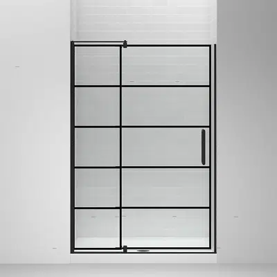 billede til Echelon® 70" H pivot shower door with 5/16"-thick glass