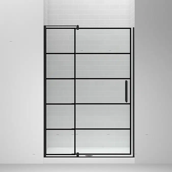 Echelon® 70" H pivot shower door with 5/16"-thick glass