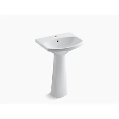 Obrázek pro K-2362-1 Cimarron® Pedestal bathroom sink with single faucet hole