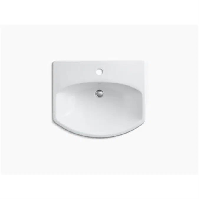 K-2362-1 Cimarron® Pedestal bathroom sink with single faucet hole