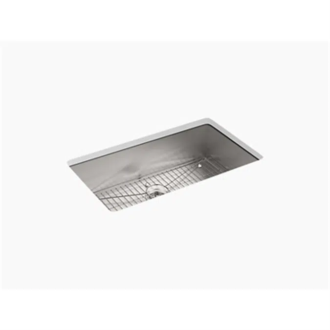 k-3821-3 vault™ 33" x 22" x 9-5/16" top-mount/undermount large single-bowl kitchen sink with 3 faucet holes