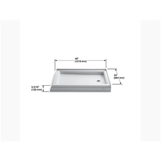 K-9548 Memoirs® 48" x 34" double-threshold shower base