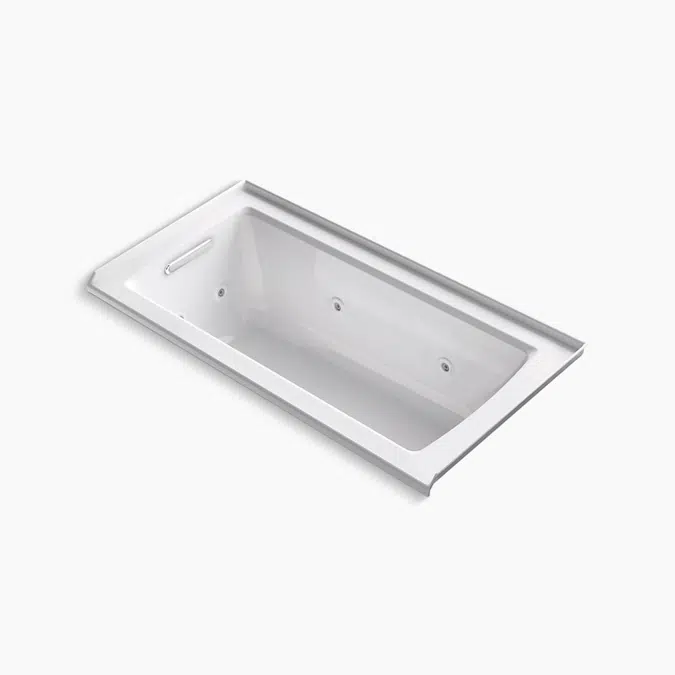 Archer® 60" x 30" alcove whirlpool bath, left drain