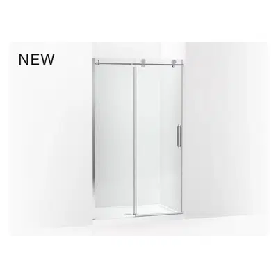 Image for K-707625-8L Cursiva™ Sliding shower door, 78" H x 44-1/8 - 47-7/8" W, with 5/16" thick Crystal Clear glass