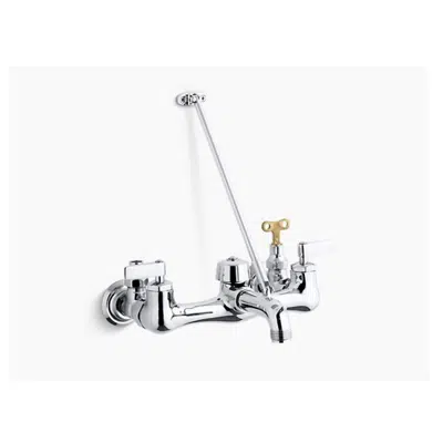 Image pour K-8908 Kinlock™ Double lever handle service sink faucet with top-mount wall brace and loose-key stops