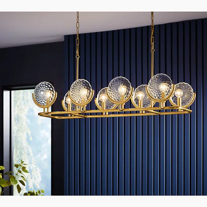 Arendela® Eight-light linear chandelier