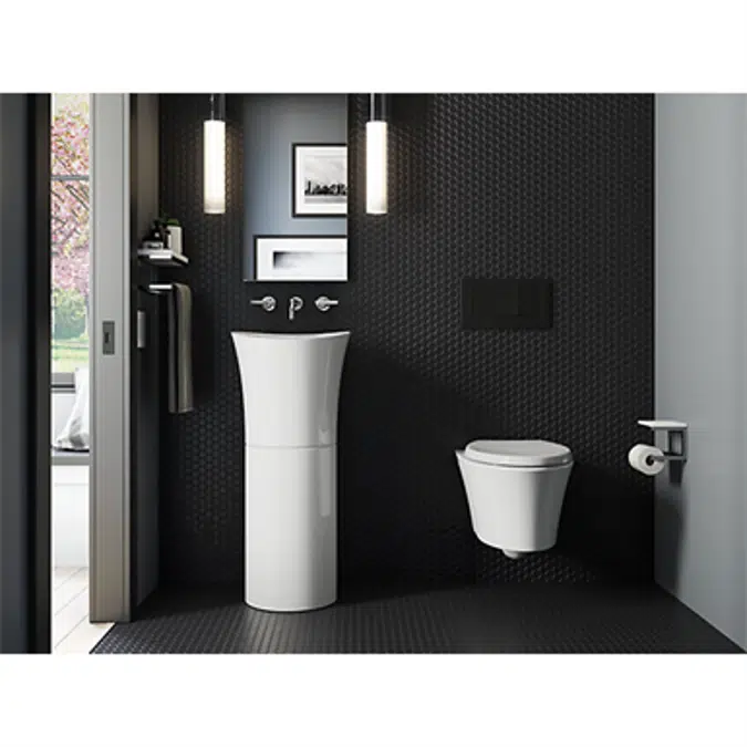 K-20701-N Veil™ pedestal bathroom sink without overflow