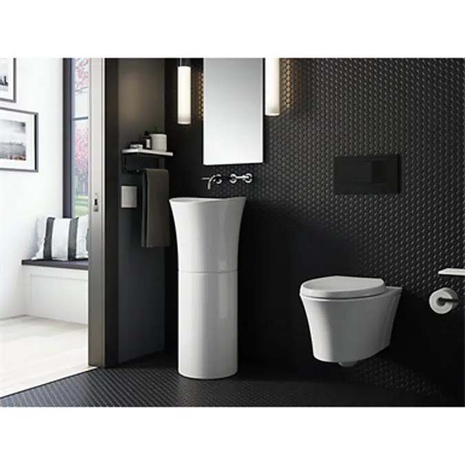 K-20701-N Veil™ pedestal bathroom sink without overflow