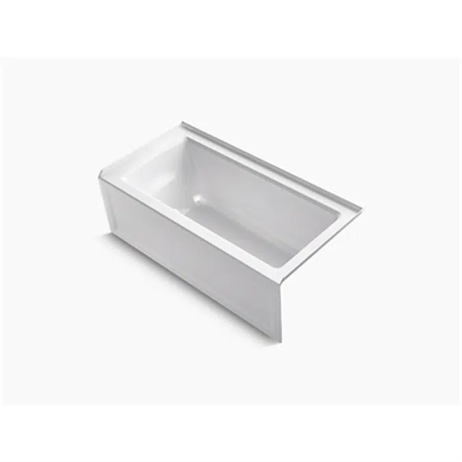 K-1946-RA Archer® 60" x 30" alcove bath with integral apron, integral flange and right-hand drain