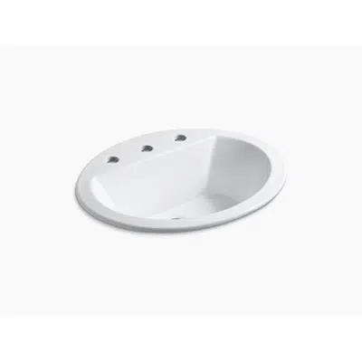Immagine per K-2699-8 Bryant® Oval Drop-in bathroom sink with 8" widespread faucet holes