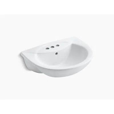 K-11160-4 Odeon™ Drop-in bathroom sink with 4" centerset faucet holes 이미지