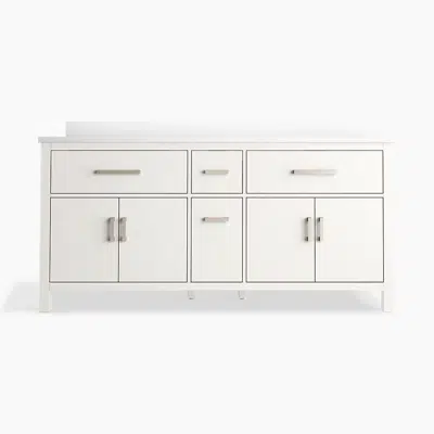 Kresla™ 72" bathroom vanity cabinet with sinks and quartz top 이미지