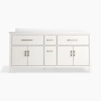 Kresla™ 72" bathroom vanity cabinet with sinks and quartz top için görüntü