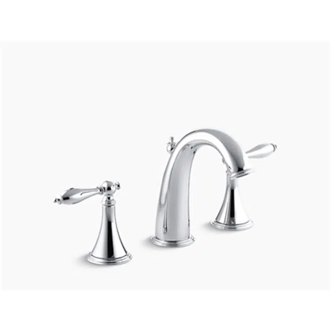 K-310-4M Finial® Widespread bathroom sink faucet with lever handles