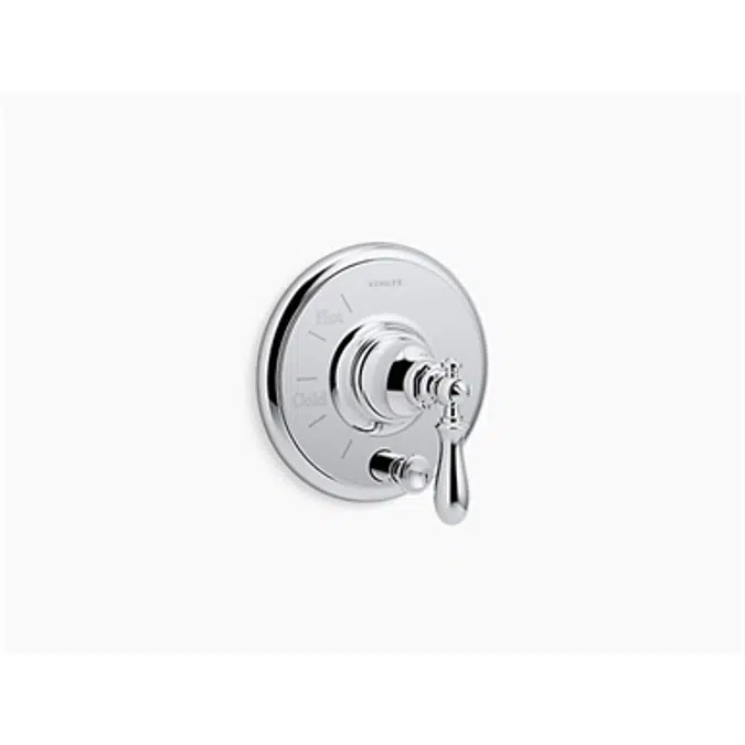 K-T72768-9M Artifacts® Rite-Temp(R) pressure-balancing valve trim with push-button diverter and swing lever handle