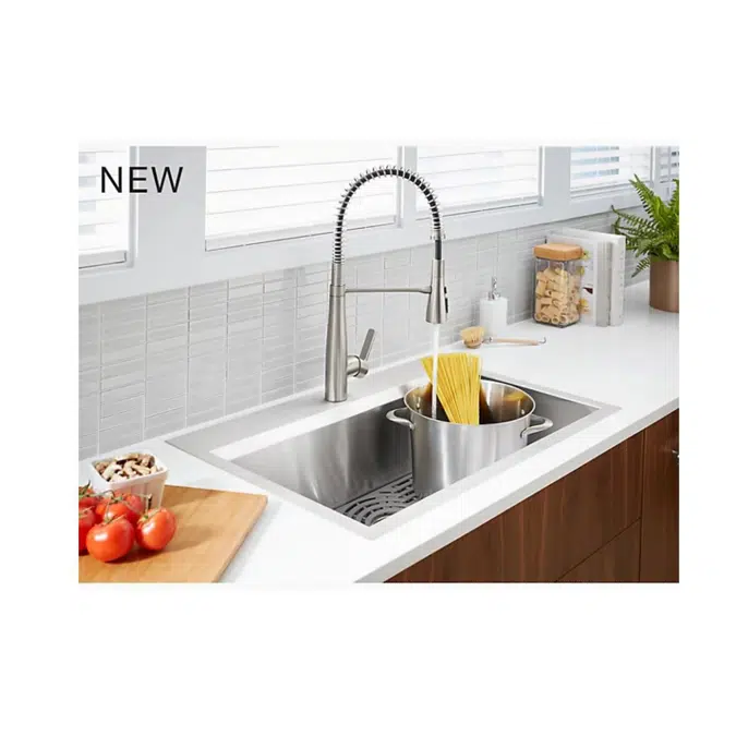 K-RC78957-1PC Pro-Inspired 33" x 22" x 9" top-mount/undermount single-bowl kitchen sink kit