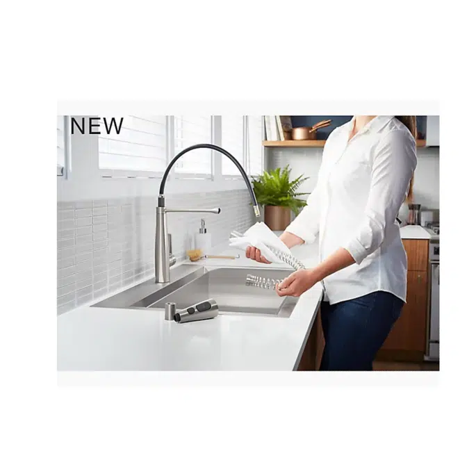 K-RC78957-1PC Pro-Inspired 33" x 22" x 9" top-mount/undermount single-bowl kitchen sink kit