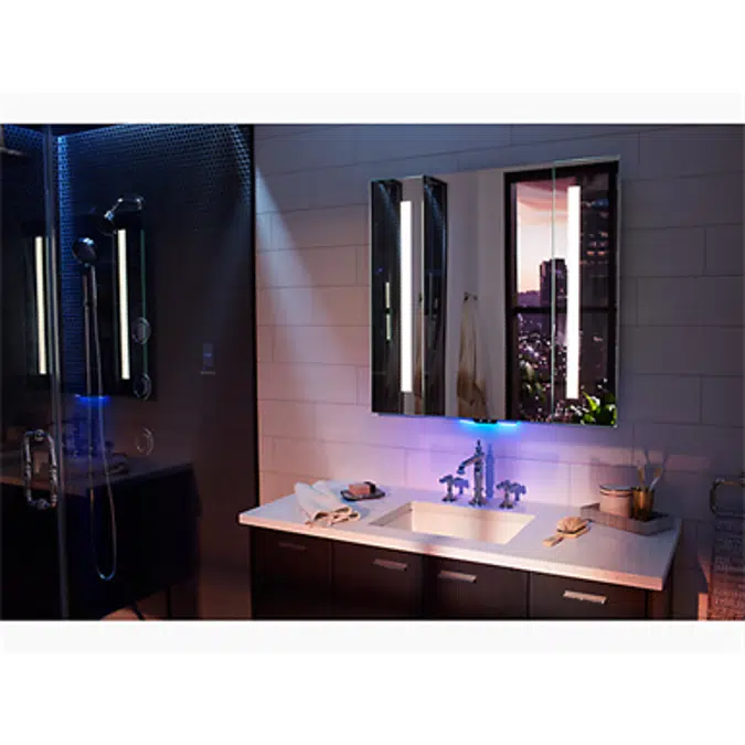 Verdera Voice 40 in. W x 33 in. H Frameless Wall Mirror with Amazon Alexa Verdera Voice 40 in. W x 33 in. H Frameless Wall Mirror with Amazon Alexa