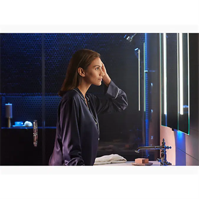 K-99573-VLAN Verdera® Voice lighted mirror with Amazon Alexa, 40" W x 33" H