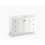 k-99535-lg poplin® 48" bathroom vanity cabinet with legs, 2 doors and 6 drawers
