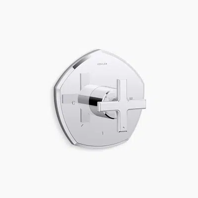 billede til Occasion® MasterShower® temperature control valve trim with cross handle