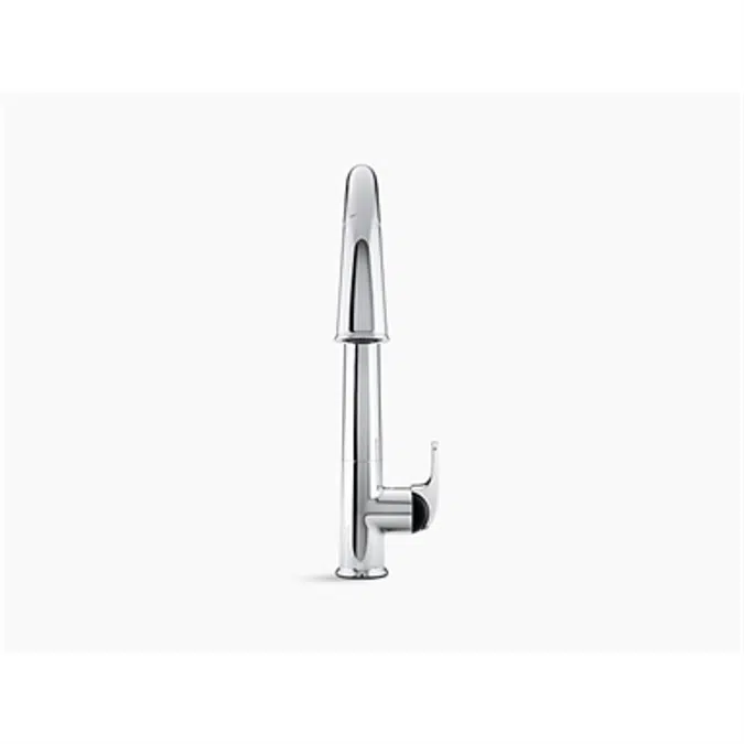 K-72218-B7 Sensate® Touchless kitchen faucet with black accents, 15-1/2" pull-down spout, DockNetik® magnetic docking system, and a 2-function sprayhead featuring the new Sweep® spray