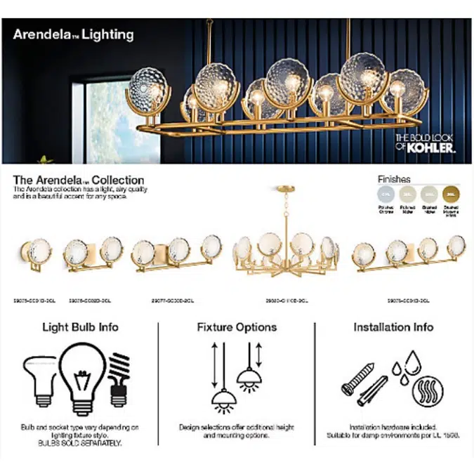 Arendela™ Six-light chandelier