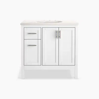 Image for Hadron™ 36" bathroom vanity cabinet with sink and quartz top