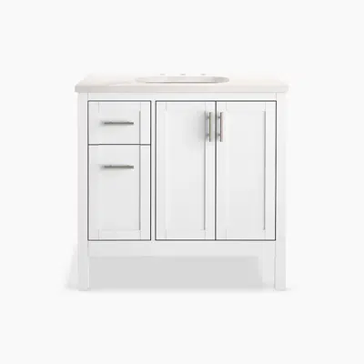 Hadron™ 36" bathroom vanity cabinet with sink and quartz top 이미지