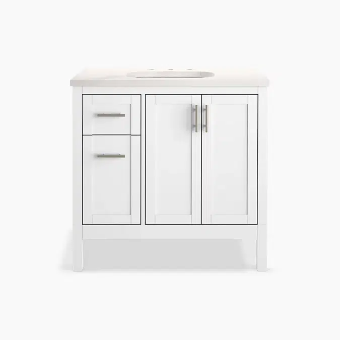 Hadron™ 36" bathroom vanity cabinet with sink and quartz top