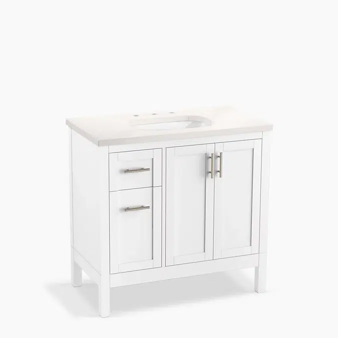 Hadron™ 36" bathroom vanity cabinet with sink and quartz top