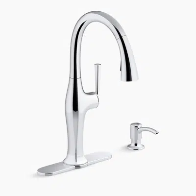 Imagem para Sundae® Pull-down kitchen sink faucet with soap/lotion dispenser}