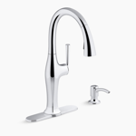 sundae® pull-down kitchen sink faucet with soap/lotion dispenser