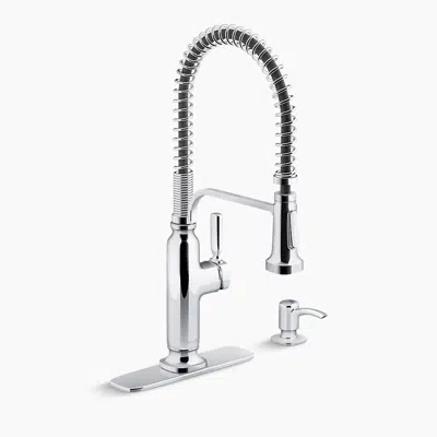 bilde for Ealing® Single-handle semi-professional kitchen sink faucet with soap/lotion dispenser