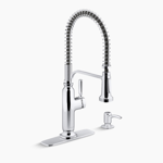 ealing® single-handle semi-professional kitchen sink faucet with soap/lotion dispenser