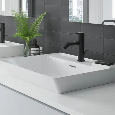 afbeelding voor Brazn™ 23" rectangular semi-recessed vessel bathroom sink