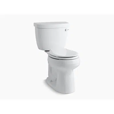 K-3851-RA Cimarron® Comfort Height® Two-piece round-front 1.28 gpf chair height toilet with right-hand trip lever and 10" rough-in için görüntü