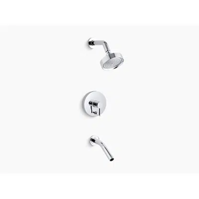 Image for K-T948-4 Stillness® Rite-Temp(R) pressure-balancing bath and shower faucet trim, lever handle